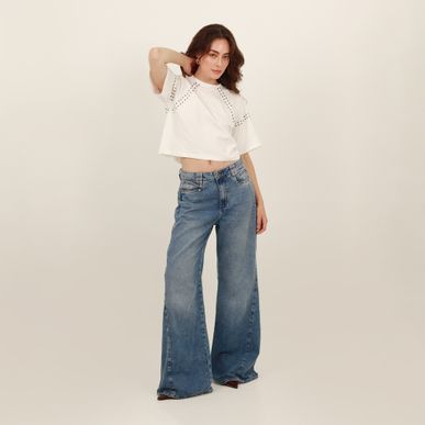 Jean Tiro Alto Bota Flare